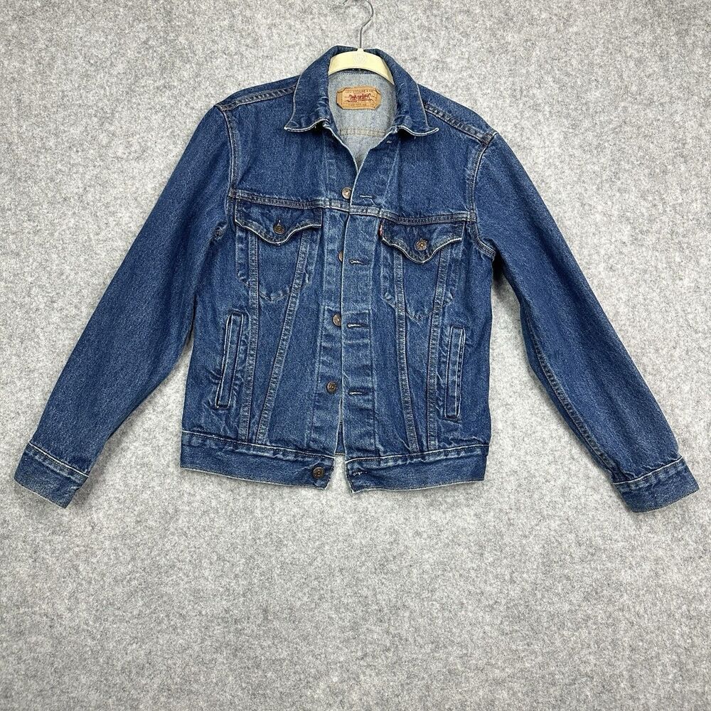 Vintage Levis Type III Trucker Jacket Mens  36R 4 Pockets 80s USA Made 70506*